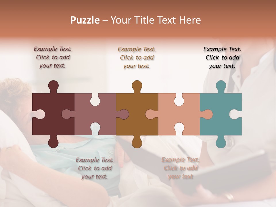 A Woman Laying In A Hospital Bed With A Nurse Next To Her PowerPoint Template