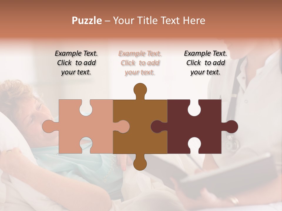 A Woman Laying In A Hospital Bed With A Nurse Next To Her PowerPoint Template