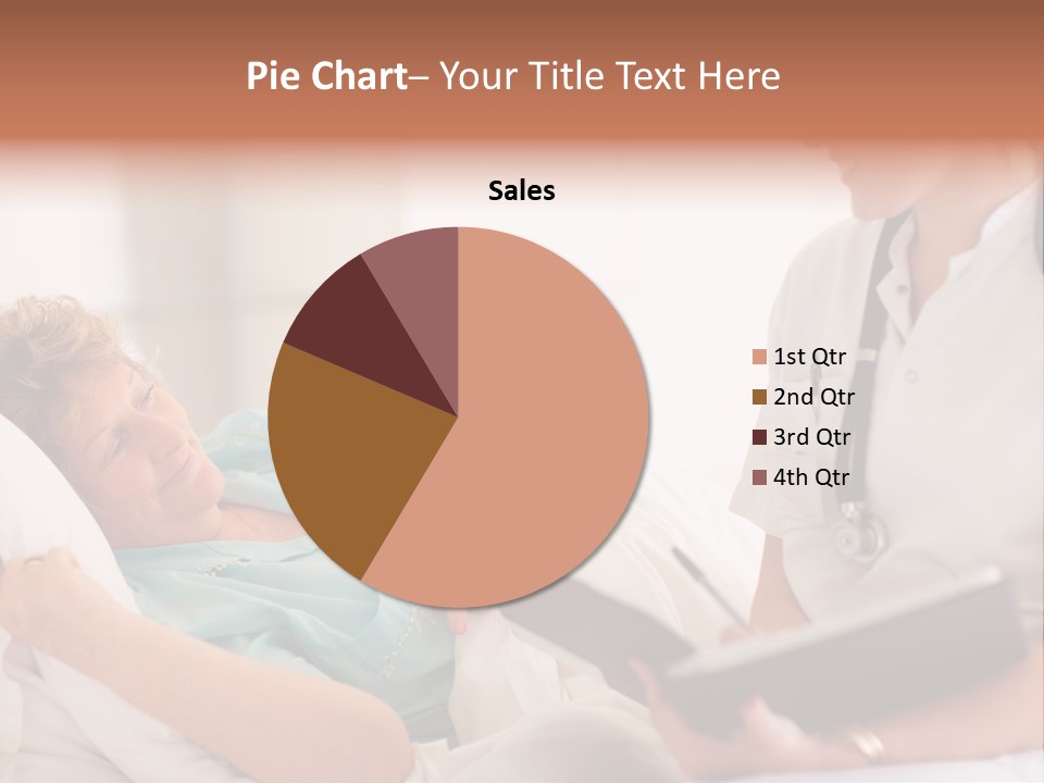A Woman Laying In A Hospital Bed With A Nurse Next To Her PowerPoint Template