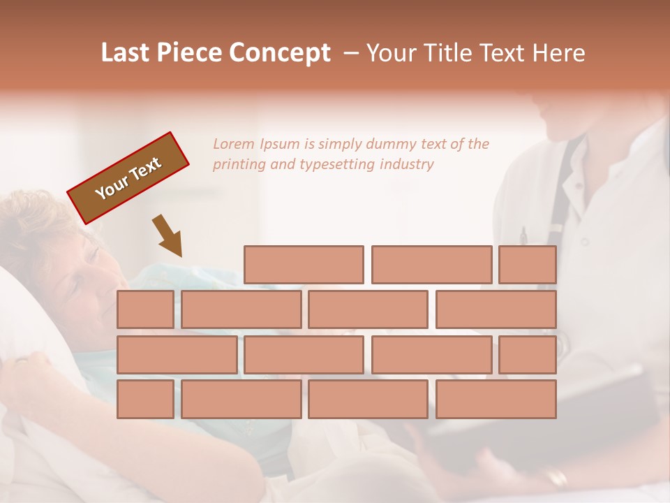 A Woman Laying In A Hospital Bed With A Nurse Next To Her PowerPoint Template