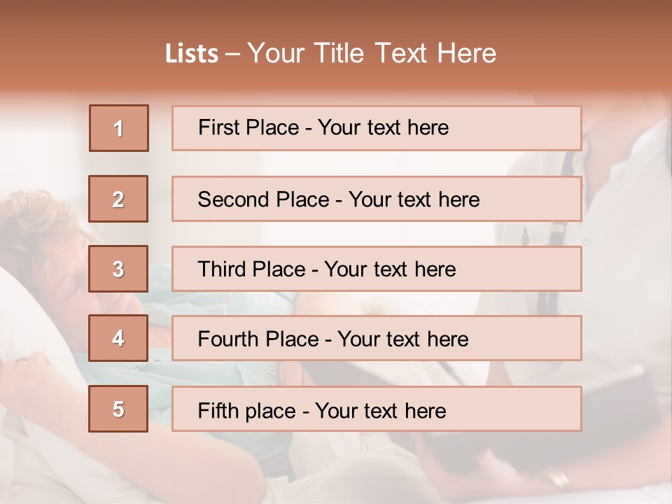 A Woman Laying In A Hospital Bed With A Nurse Next To Her PowerPoint Template