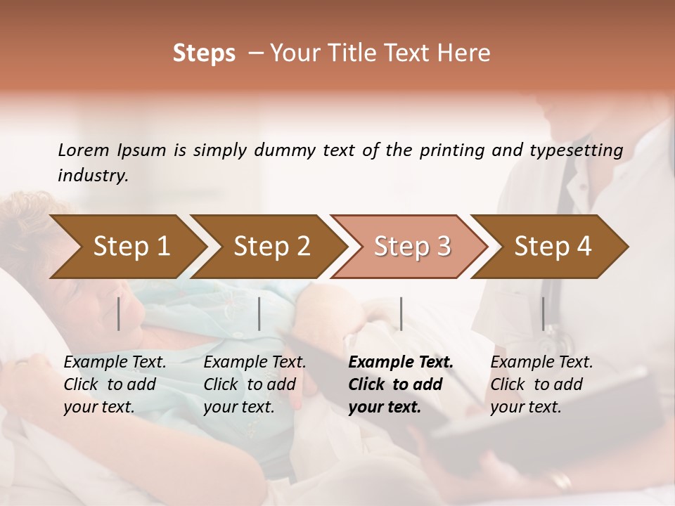 A Woman Laying In A Hospital Bed With A Nurse Next To Her PowerPoint Template