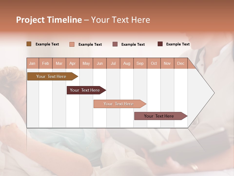 A Woman Laying In A Hospital Bed With A Nurse Next To Her PowerPoint Template
