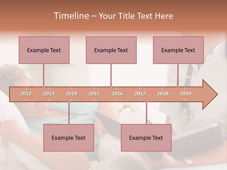 A Woman Laying In A Hospital Bed With A Nurse Next To Her PowerPoint Template