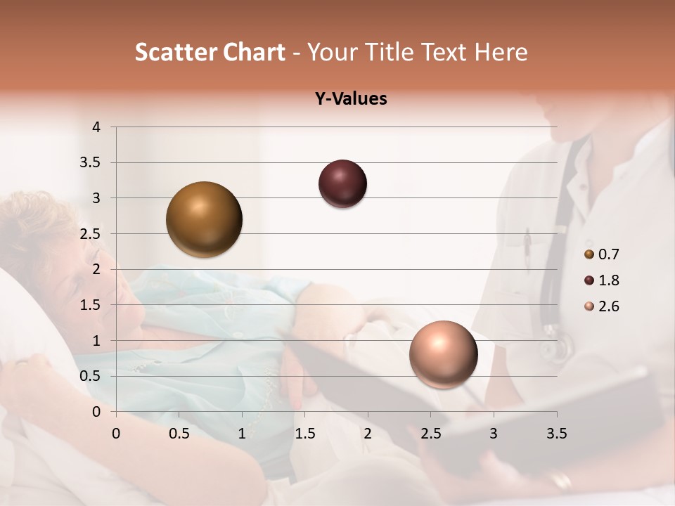 A Woman Laying In A Hospital Bed With A Nurse Next To Her PowerPoint Template