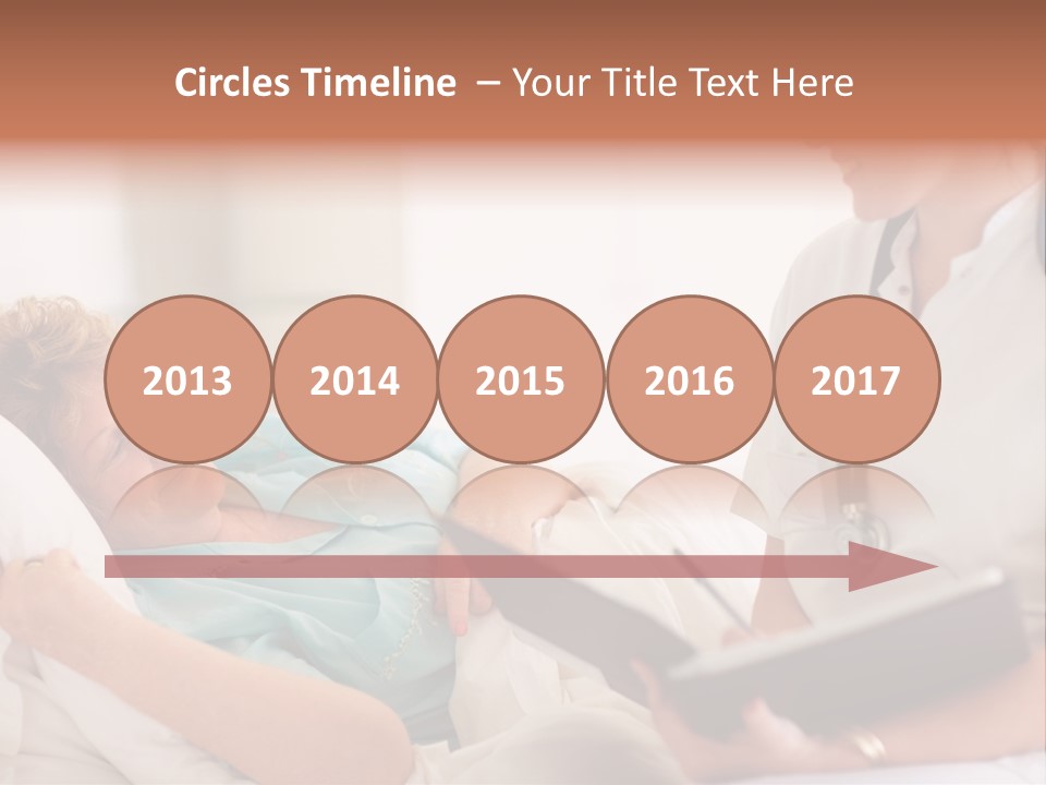 A Woman Laying In A Hospital Bed With A Nurse Next To Her PowerPoint Template