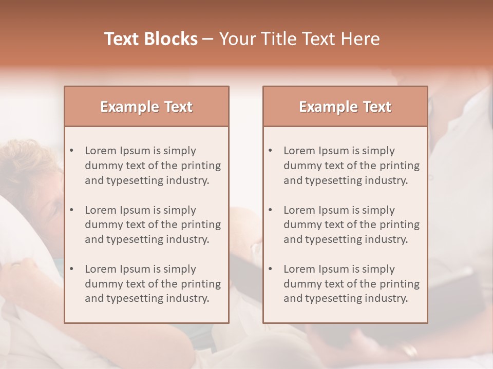 A Woman Laying In A Hospital Bed With A Nurse Next To Her PowerPoint Template