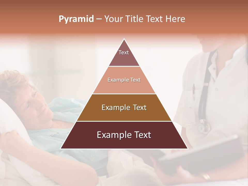 A Woman Laying In A Hospital Bed With A Nurse Next To Her PowerPoint Template
