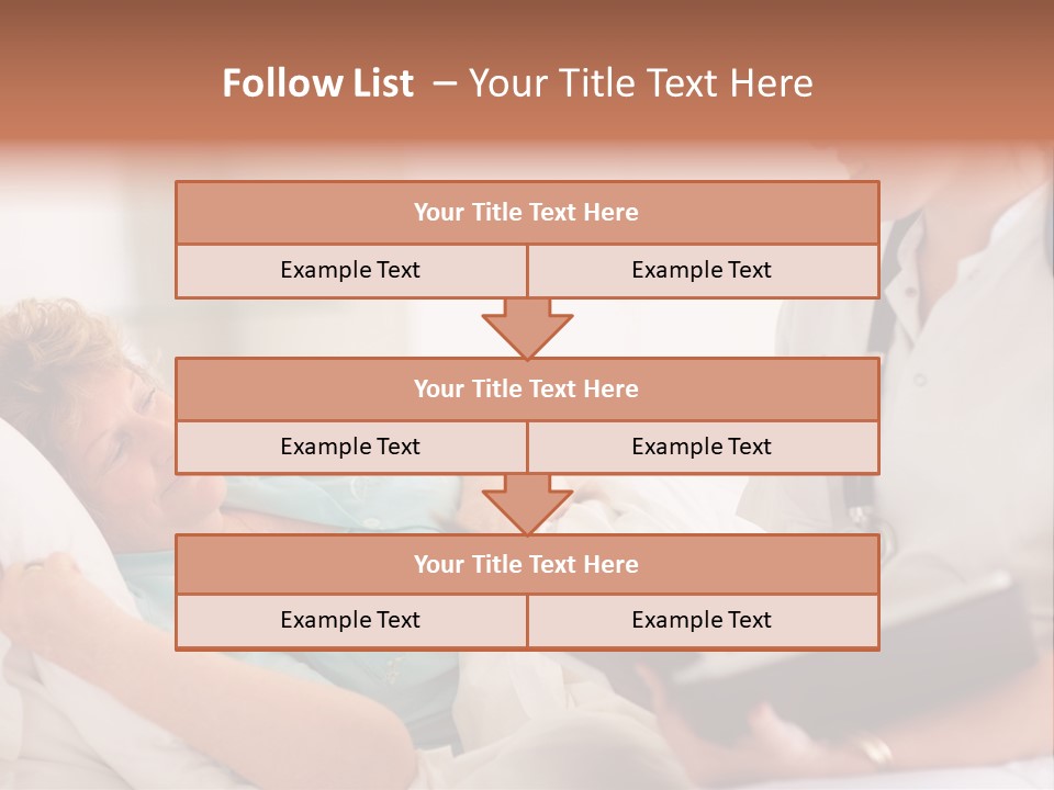 A Woman Laying In A Hospital Bed With A Nurse Next To Her PowerPoint Template