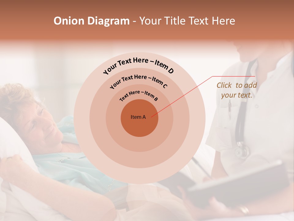 A Woman Laying In A Hospital Bed With A Nurse Next To Her PowerPoint Template