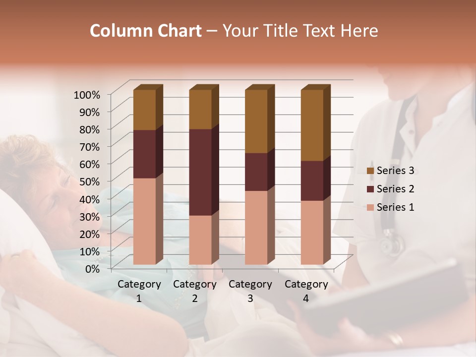 A Woman Laying In A Hospital Bed With A Nurse Next To Her PowerPoint Template