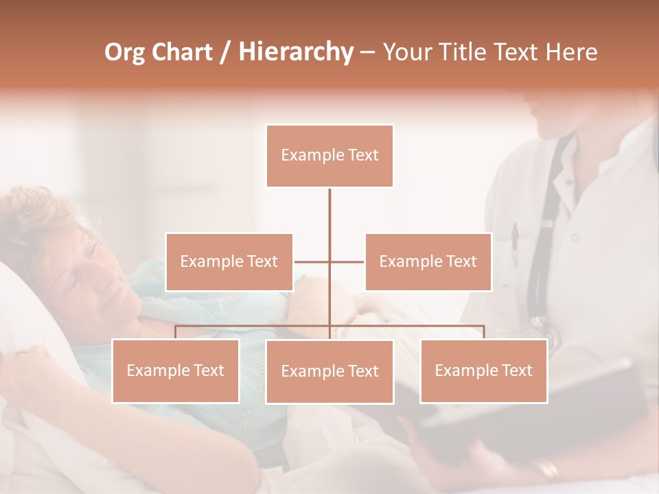 A Woman Laying In A Hospital Bed With A Nurse Next To Her PowerPoint Template