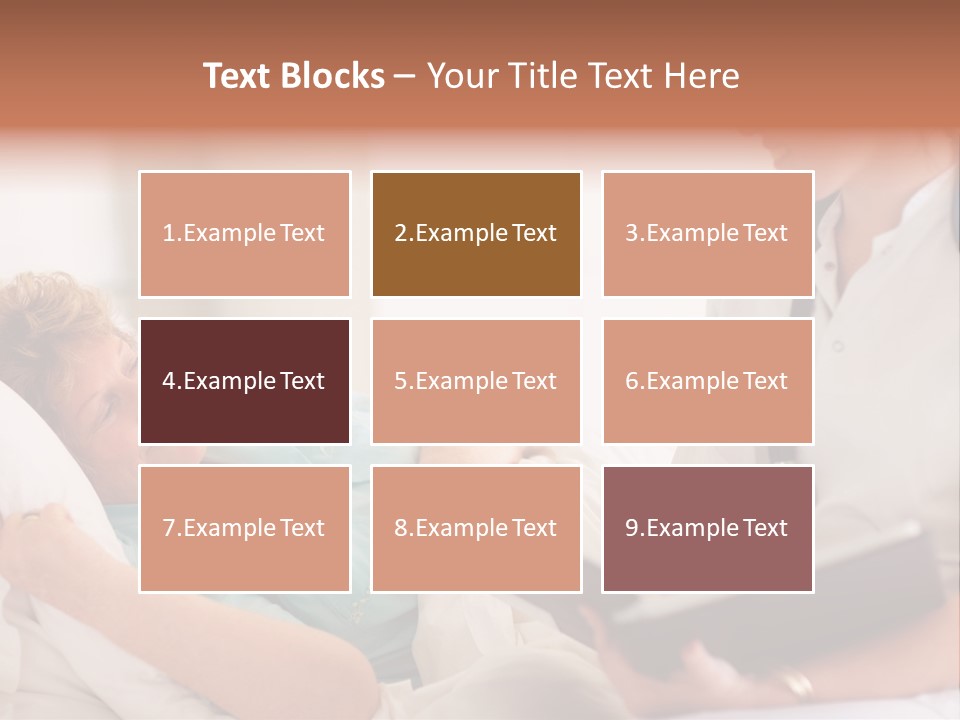 A Woman Laying In A Hospital Bed With A Nurse Next To Her PowerPoint Template