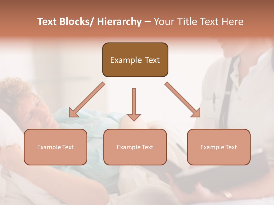 A Woman Laying In A Hospital Bed With A Nurse Next To Her PowerPoint Template