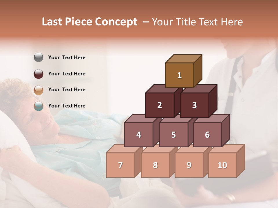 A Woman Laying In A Hospital Bed With A Nurse Next To Her PowerPoint Template