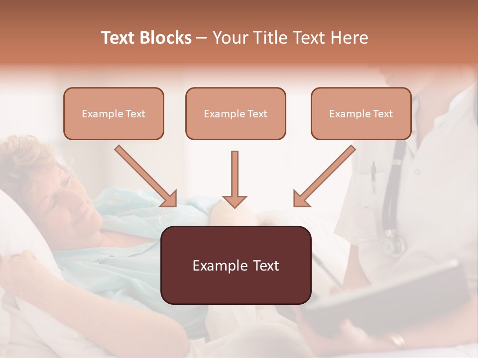 A Woman Laying In A Hospital Bed With A Nurse Next To Her PowerPoint Template