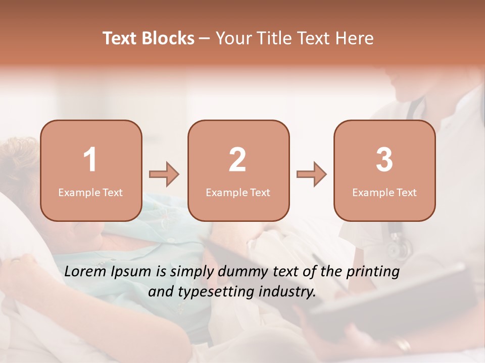 A Woman Laying In A Hospital Bed With A Nurse Next To Her PowerPoint Template