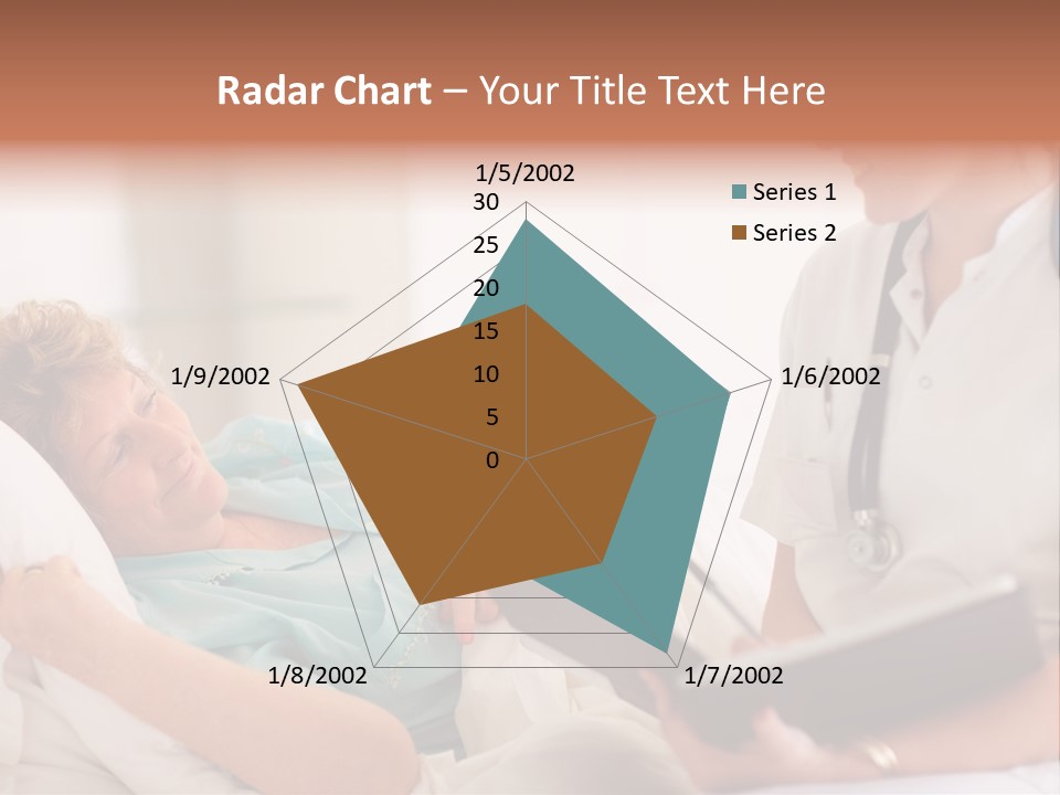 A Woman Laying In A Hospital Bed With A Nurse Next To Her PowerPoint Template