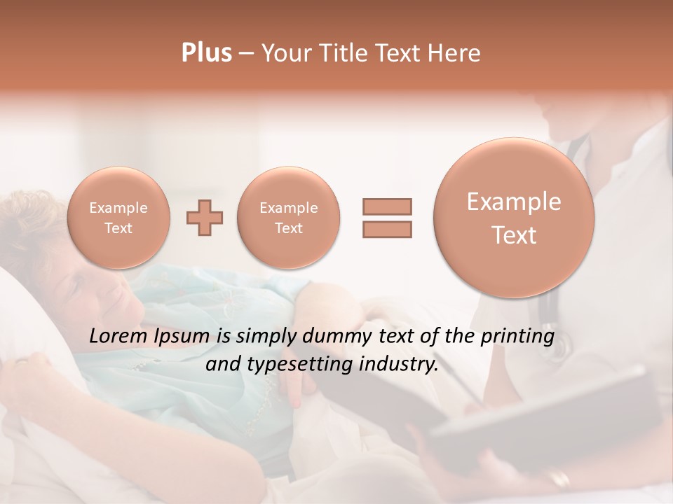 A Woman Laying In A Hospital Bed With A Nurse Next To Her PowerPoint Template