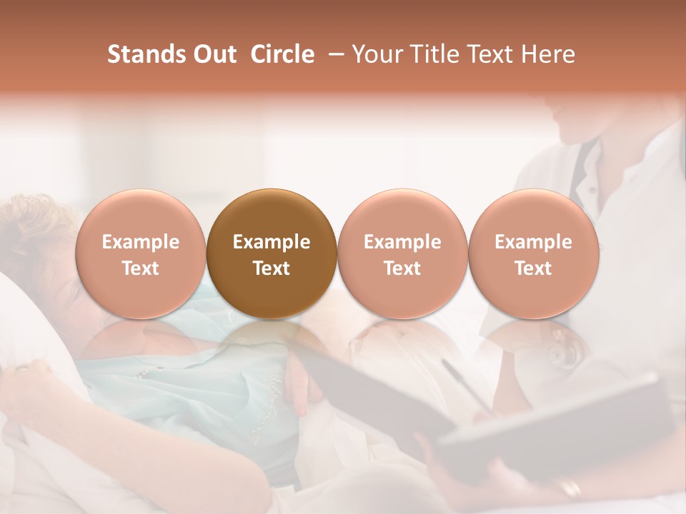 A Woman Laying In A Hospital Bed With A Nurse Next To Her PowerPoint Template