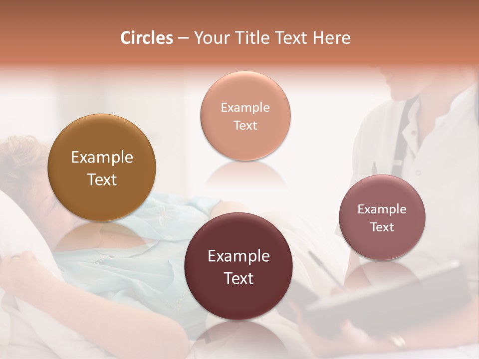 A Woman Laying In A Hospital Bed With A Nurse Next To Her PowerPoint Template