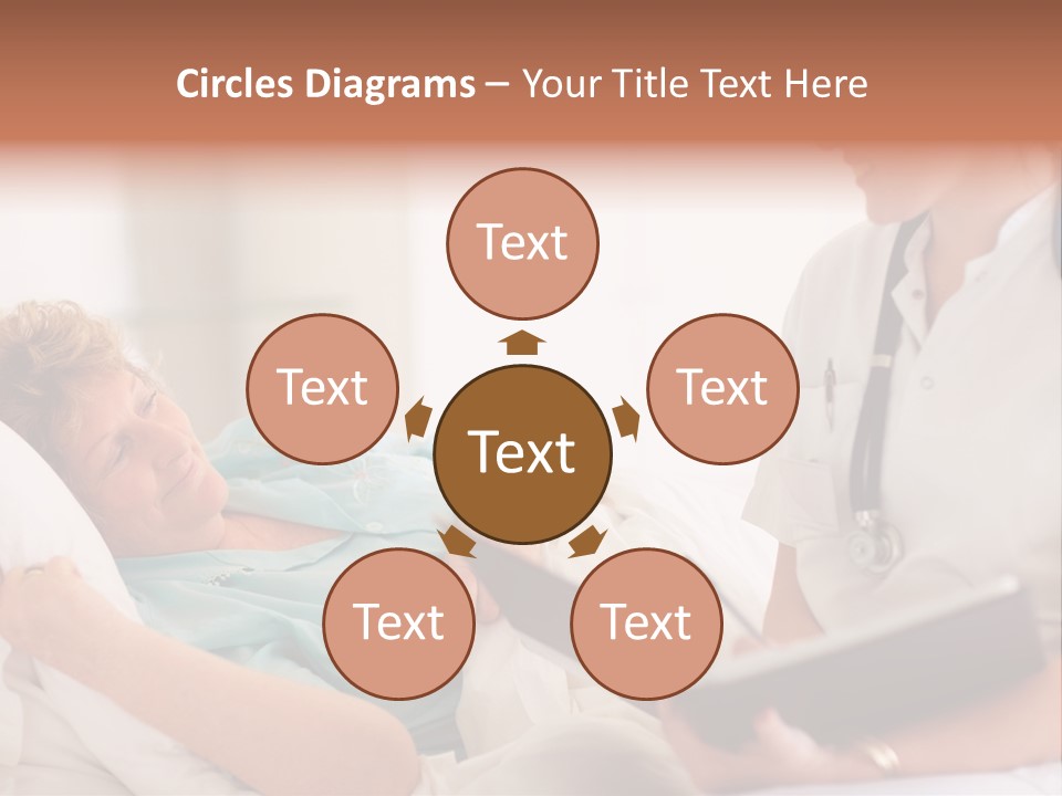 A Woman Laying In A Hospital Bed With A Nurse Next To Her PowerPoint Template