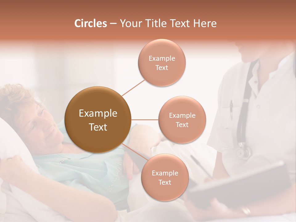 A Woman Laying In A Hospital Bed With A Nurse Next To Her PowerPoint Template