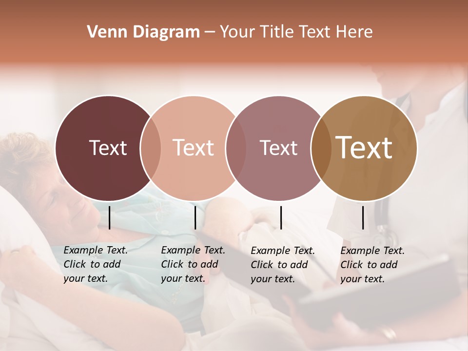 A Woman Laying In A Hospital Bed With A Nurse Next To Her PowerPoint Template
