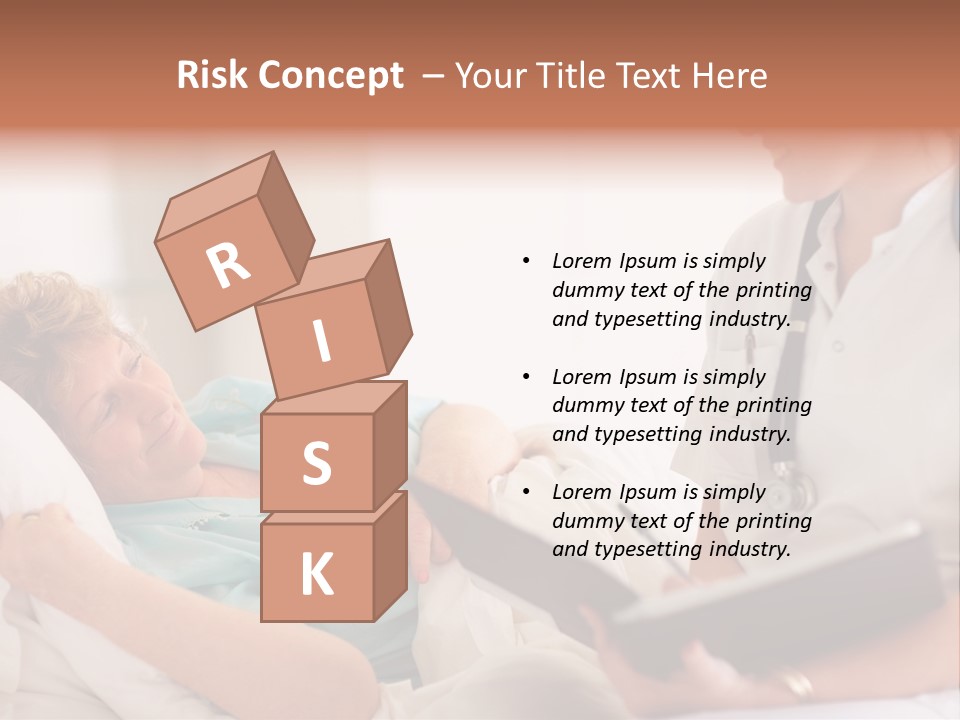 A Woman Laying In A Hospital Bed With A Nurse Next To Her PowerPoint Template