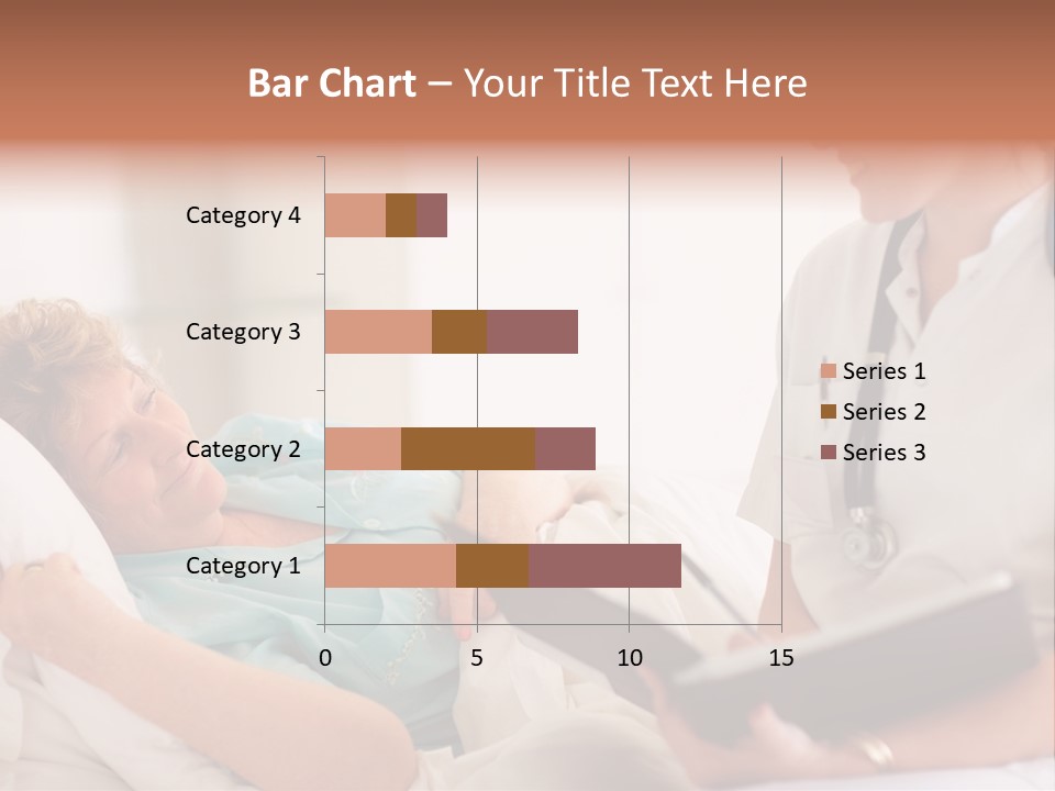 A Woman Laying In A Hospital Bed With A Nurse Next To Her PowerPoint Template
