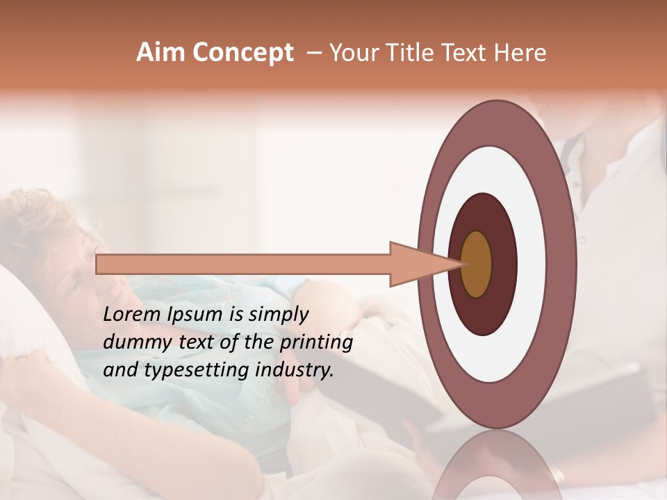 A Woman Laying In A Hospital Bed With A Nurse Next To Her PowerPoint Template