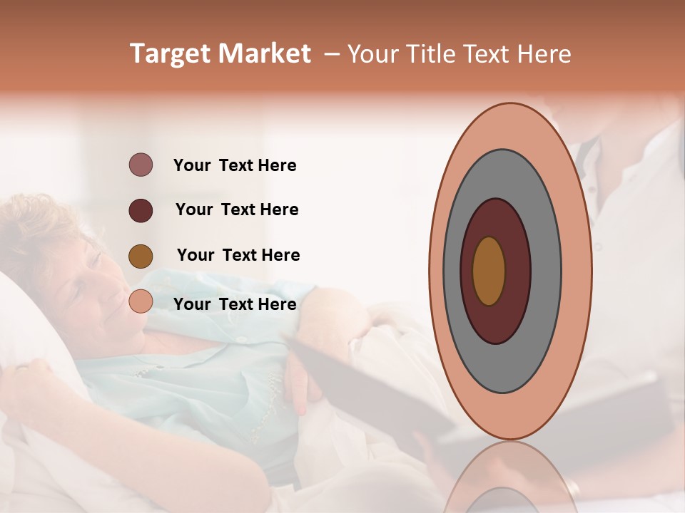 A Woman Laying In A Hospital Bed With A Nurse Next To Her PowerPoint Template