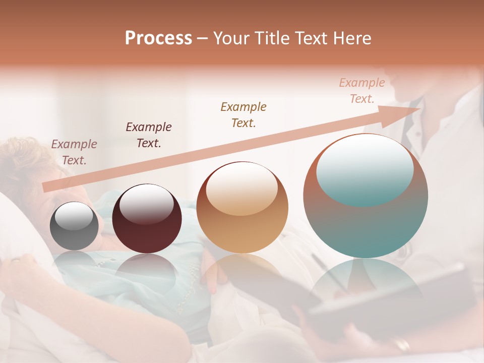 A Woman Laying In A Hospital Bed With A Nurse Next To Her PowerPoint Template