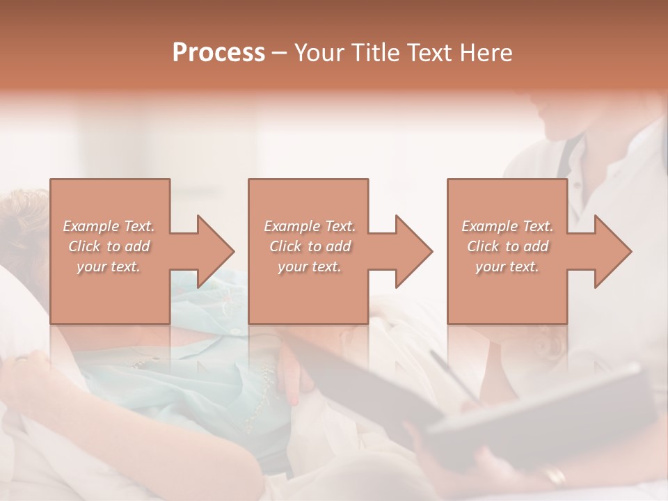 A Woman Laying In A Hospital Bed With A Nurse Next To Her PowerPoint Template