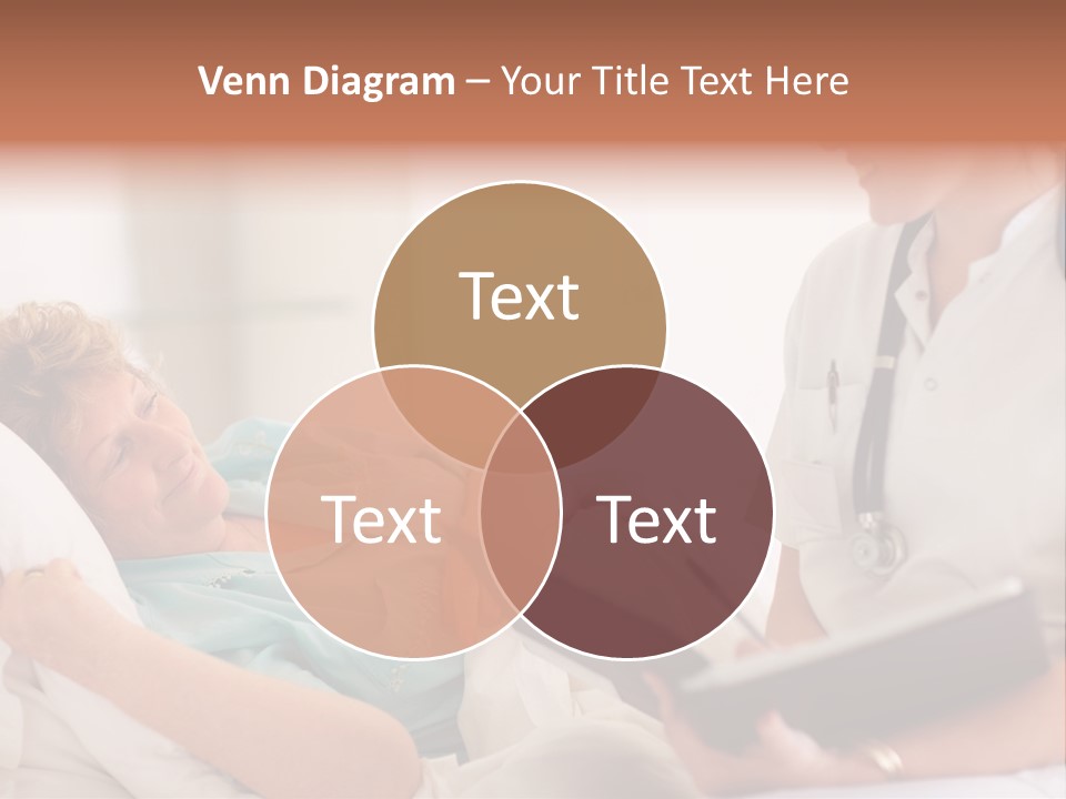 A Woman Laying In A Hospital Bed With A Nurse Next To Her PowerPoint Template