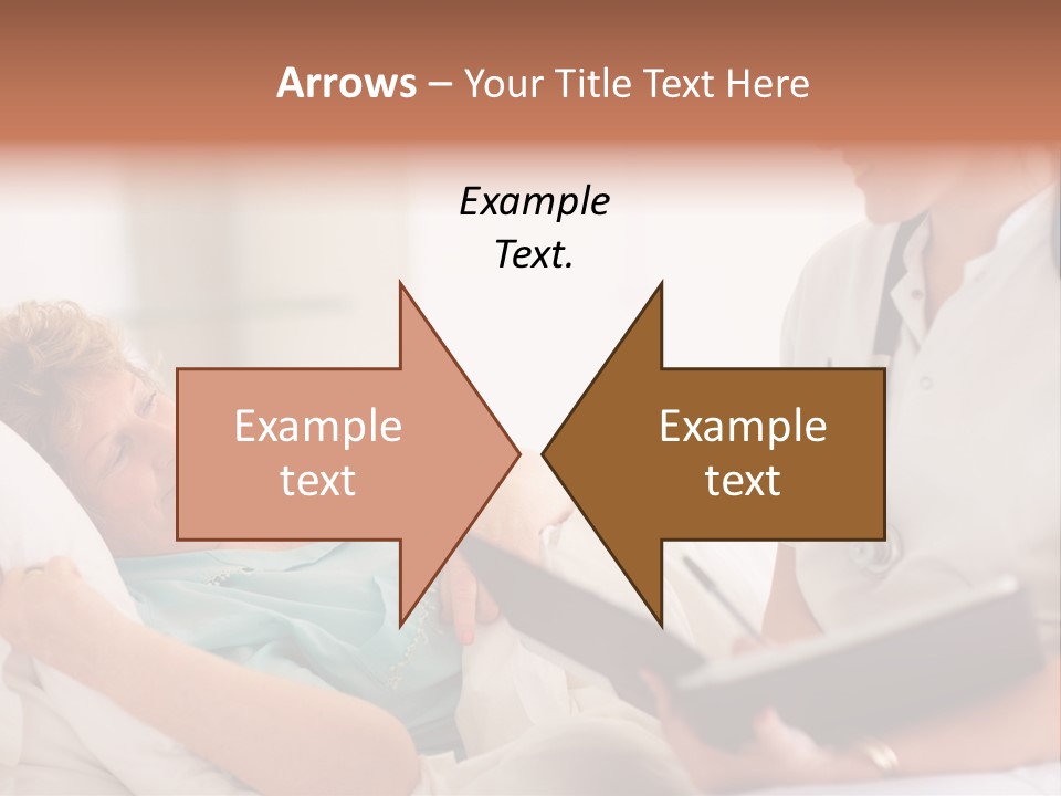 A Woman Laying In A Hospital Bed With A Nurse Next To Her PowerPoint Template
