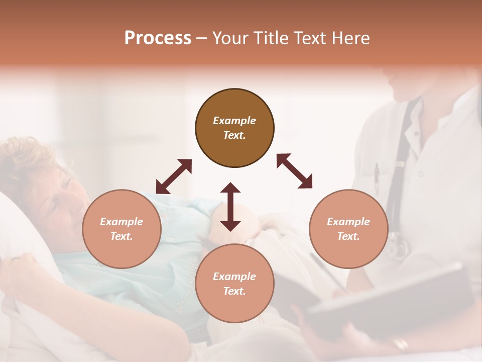 A Woman Laying In A Hospital Bed With A Nurse Next To Her PowerPoint Template
