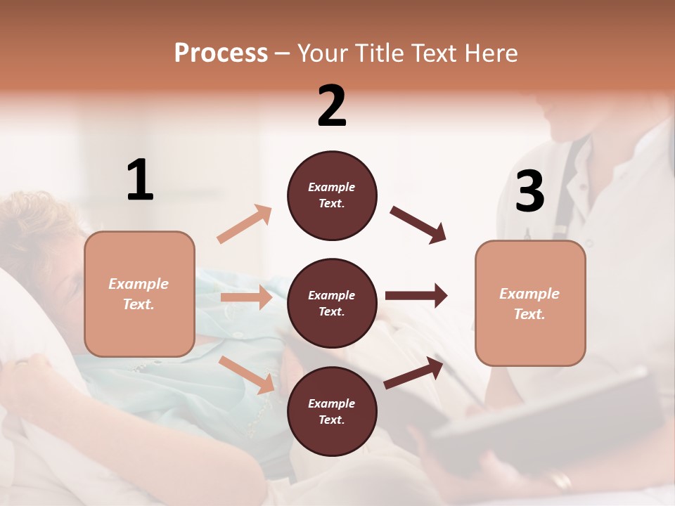 A Woman Laying In A Hospital Bed With A Nurse Next To Her PowerPoint Template