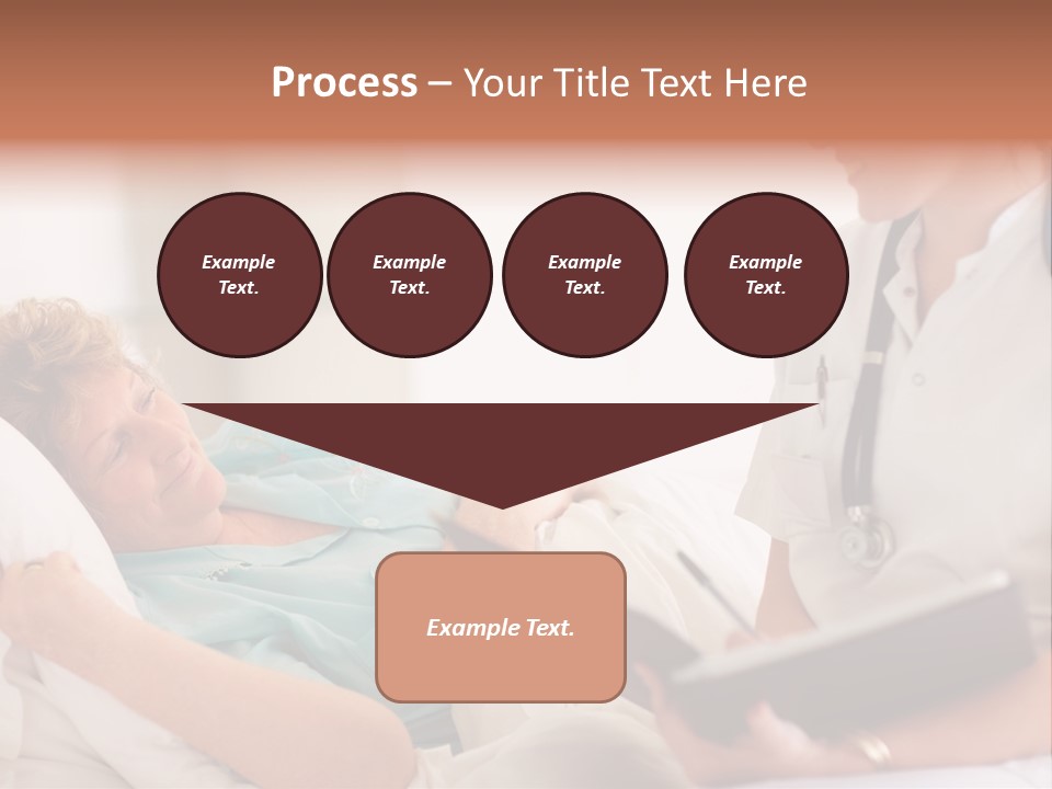 A Woman Laying In A Hospital Bed With A Nurse Next To Her PowerPoint Template