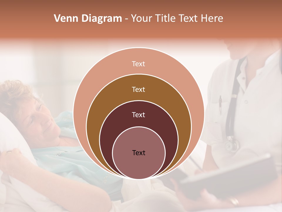 A Woman Laying In A Hospital Bed With A Nurse Next To Her PowerPoint Template