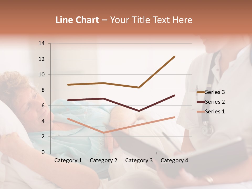 A Woman Laying In A Hospital Bed With A Nurse Next To Her PowerPoint Template