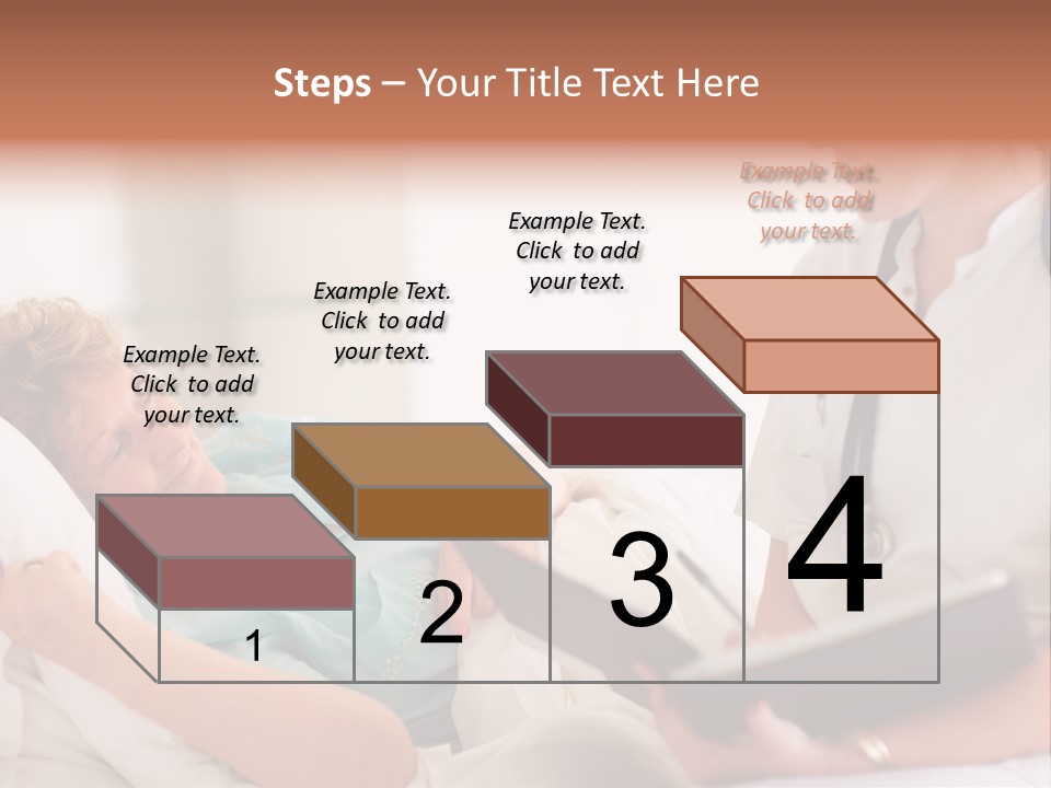 A Woman Laying In A Hospital Bed With A Nurse Next To Her PowerPoint Template