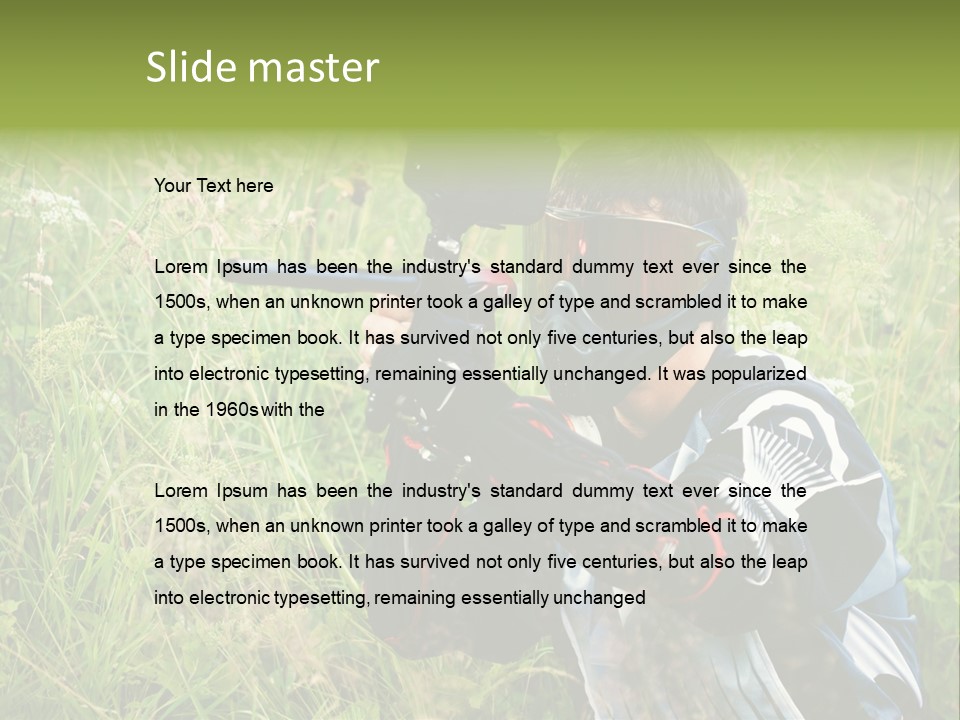 Terror Gun Mask PowerPoint Template