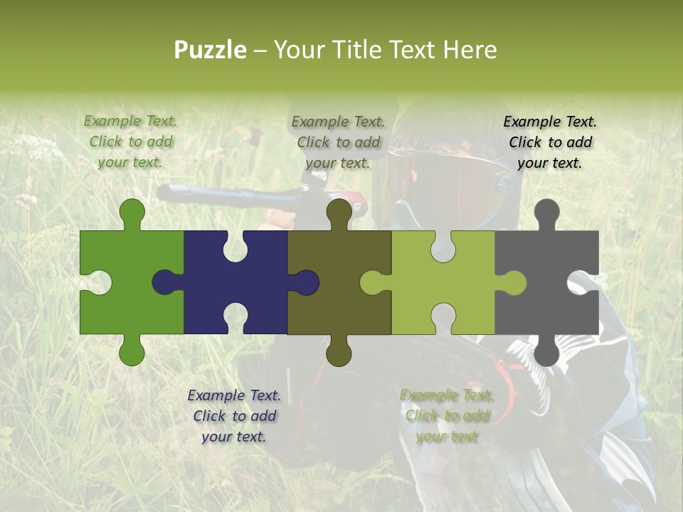 Terror Gun Mask PowerPoint Template