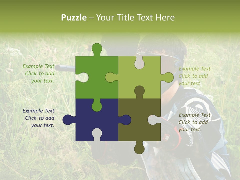 Terror Gun Mask PowerPoint Template