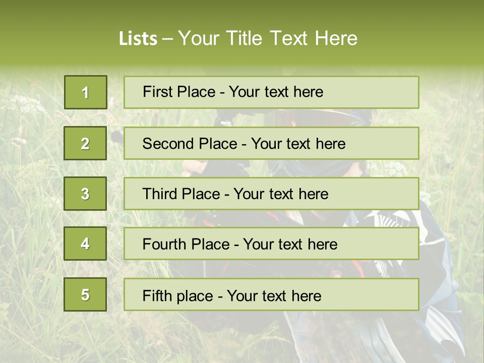 Terror Gun Mask PowerPoint Template
