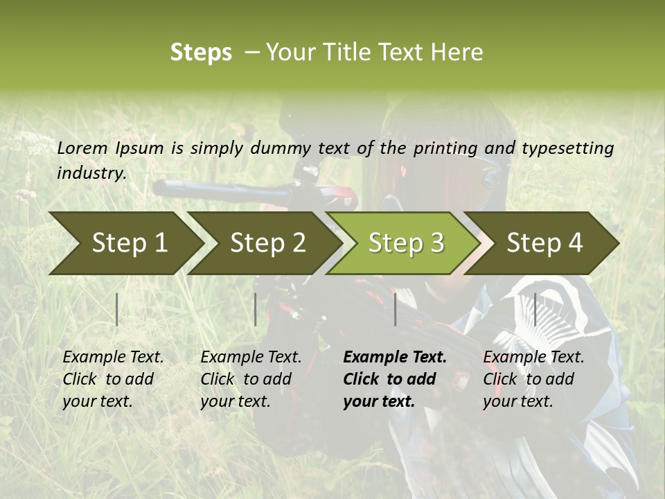 Terror Gun Mask PowerPoint Template