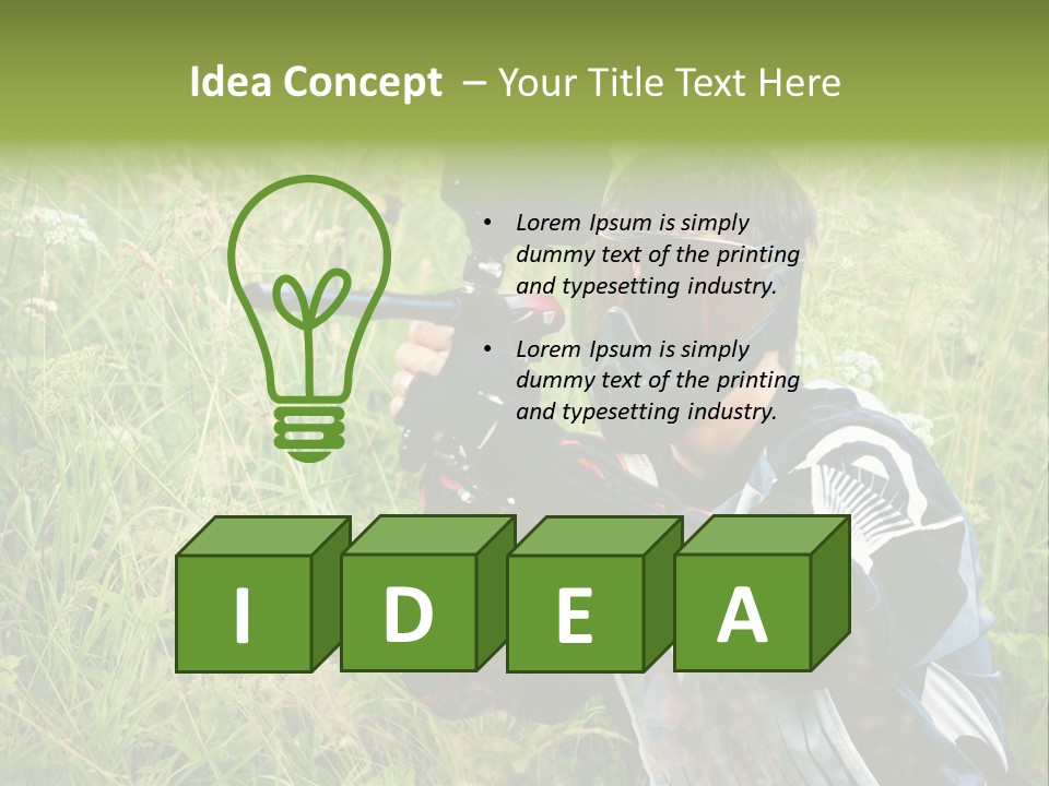 Terror Gun Mask PowerPoint Template