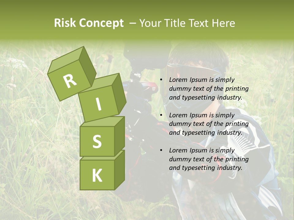 Terror Gun Mask PowerPoint Template