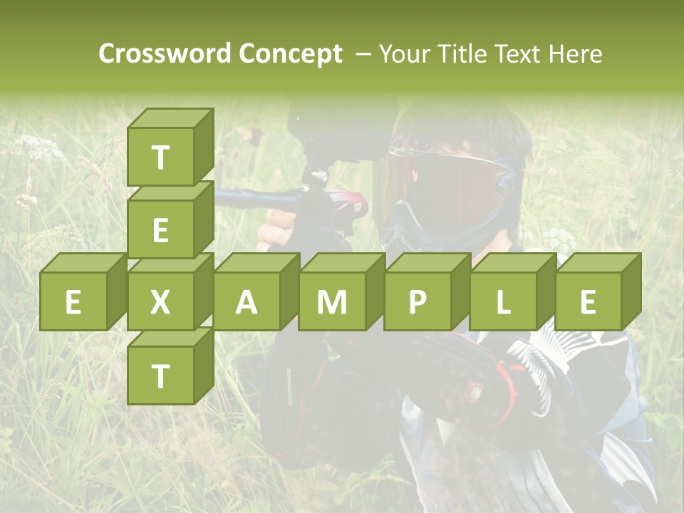 Terror Gun Mask PowerPoint Template